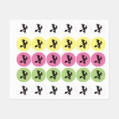 Witte en kat, Halloween Mood Labels (Vel)