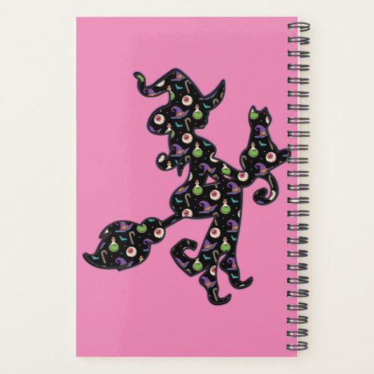 Witte en kat, Halloween Mood Planner (Achterkant)