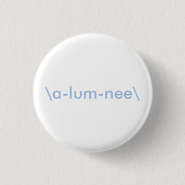 Witte en lichte blauwe lumbine Button
