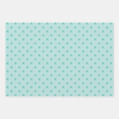 Witte en lichte Blauwgroen pasta pooldop Inpakpapier Vel (Voorkant 2)