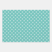 Witte en lichte Blauwgroen pasta pooldop Inpakpapier Vel (Voorkant)