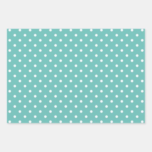 Witte en lichte Blauwgroen pasta pooldop Inpakpapier Vel (Voorkant)