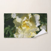Witte en lichtgele Iris-ventilator Bad Handdoek (Handdoek)