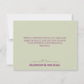 Witte en magenta orchideeën schilderij dank u kaar bedankkaart (Achterkant)