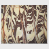 Witte en melkchocolade-kralen cadeaupapier (Vlak)