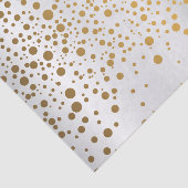 Witte en metallic gouden Confetti Tissuepapier (Detail)