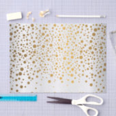 Witte en metallic gouden Confetti Tissuepapier (Craft)