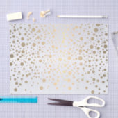 Witte en metallic gouden Confetti Tissuepapier (Craft)