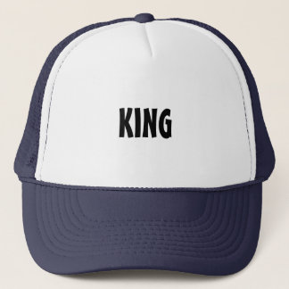 Witte en Navy Custom KING Statement Accessoire Man Trucker Pet