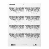 Witte en nepglitter op maat etiket (Full Sheet)