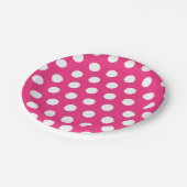 Witte en opgerold middelgrote pooldop papieren bordje (Gekanteld)