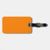 Witte en oranje fiets bagagelabel (Achterkant horizontaal)