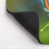 Witte en Oranje gestripte vlinder Muismat (Hoek)