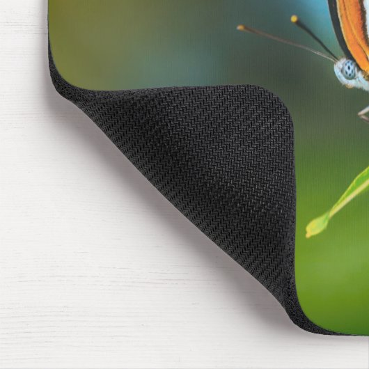 Witte en Oranje gestripte vlinder Muismat (Hoek)