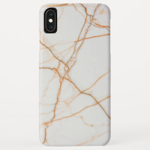 Witte en Oranje marmer iPhone XS Max Hoesje