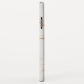 Witte en Oranje marmer Case-Mate iPhone Case (Achterkant/rechts)