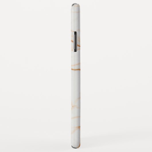 Witte en Oranje marmer Case-Mate iPhone Case (Achterkant/rechts)