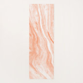 Witte en Oranje marmeren textuur Yogamat (Achterkant)