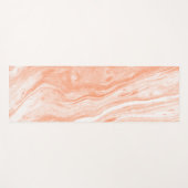 Witte en Oranje marmeren textuur Yogamat (Voorkant (horizontaal))