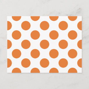Witte en Oranje poka Dots Briefkaart