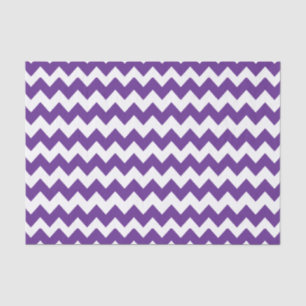 Witte en Paarse Chevron Pattern Tissuepapier