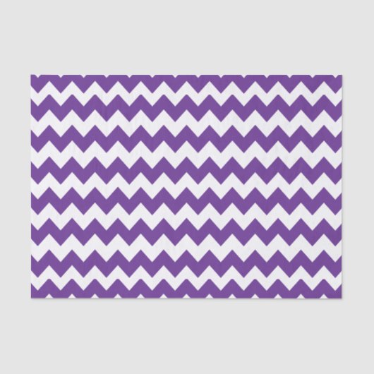 Witte en Paarse Chevron Pattern Tissuepapier (Voorkant)