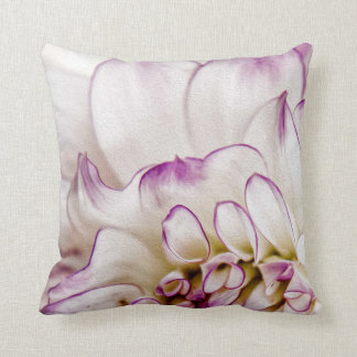 Witte en Paarse Dahlia Flower Pillow Kussen