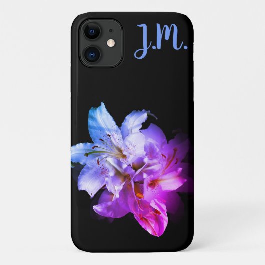 Witte en Paarse Lilies Fantasy Case-Mate iPhone Case (Achterkant)