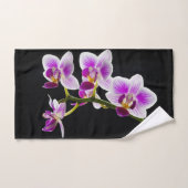 Witte en paarse orchidee bad handdoek (Handdoek)