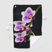 Witte en paarse orchidee golfhanddoek (Insitu)