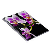 Witte en paarse orchidee notitieboek (Rechterzijde)