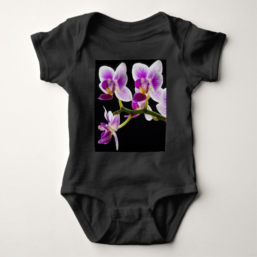 Witte en paarse orchidee romper (Voorkant)