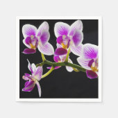 Witte en paarse orchidee servet (Voorkant)