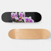 Witte en paarse orchidee skateboard (Horizontaal)