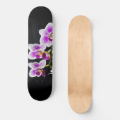 Witte en paarse orchidee skateboard (Voorkant)