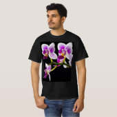 Witte en paarse orchidee t-shirt (Voorkant volledig)