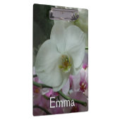Witte en Paarse orchideeën Klembord (Rechts)