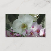Witte en Paarse orchideeën Visitekaartje (Achterkant)