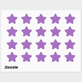 Witte en Paarse poka Dots Ster Sticker (Vel)