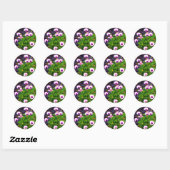 Witte en Paarse Stickers van de Afrikaanse Daisy # (Vel)