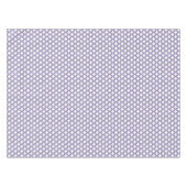 Witte en Paarse trellis, rooster, quatrefoil Tafelkleed (Voorkant (Horizontaal))