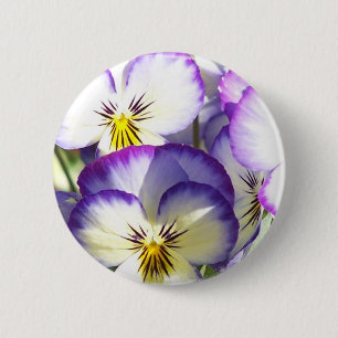 Witte en Paarse Violas Button