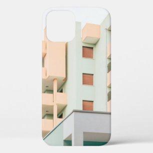 WITTE EN PINKCONCRETE BOUW iPhone 12 HOESJE