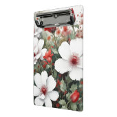 Witte en rode bloemen Elegante Waterverf Mini Klembord (Angled2)