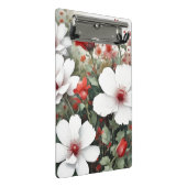Witte en rode bloemen Elegante Waterverf Mini Klembord (Schuin)