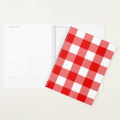 Witte en rode buffelplaat planner (Display)
