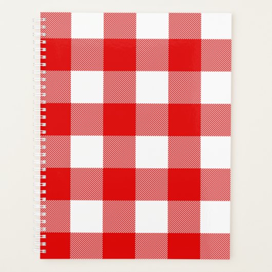 Witte en rode buffelplaat planner (Voorkant)