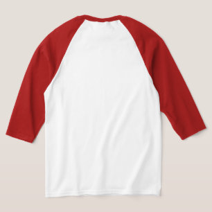 Witte en rode effen kleur t-shirt