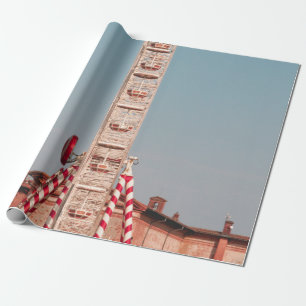WITTE EN RODE FERRIS-WIEL OP DAG CADEAUPAPIER