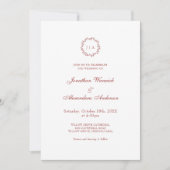 Witte en rode kerstbruiloft kaart (Voorkant)